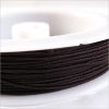 Fil Cordon Elastique 0,6mm Marron foncé pour bracelet de perles et couture fronces