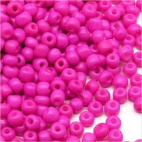 Perles de Rocailles en Verre Opaque 4mm Rose