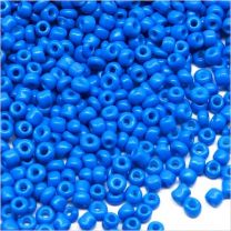 Perles de Rocailles en Verre Opaque 2mm Bleu Azur