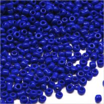 Perles de Rocailles en Verre Opaque 2mm Bleu foncé