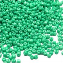 Perles de Rocailles en Verre Opaque 2mm Vert Turquoise