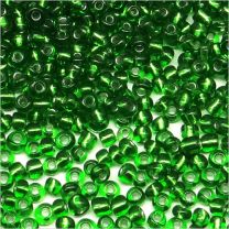 Perles de Rocailles en verre Trou Argenté 2mm Vert