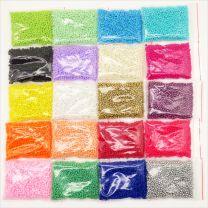Assortiment Perles de Rocailles opaque 20 Couleurs