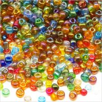 Perles de Rocailles en verre Transparent 2mm Mix