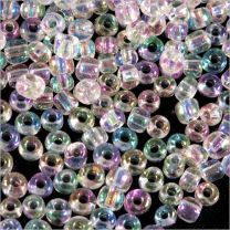 Perles de Rocailles en Verre Transparent 4mm Cristal AB