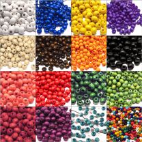 Perles en Bois 6mm Plusieurs couleurs au choix