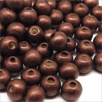 Perles en Bois 8mm Marron Nacrée