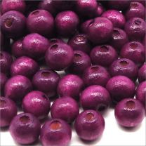 Perles en Bois 8mm Violet Prune