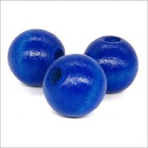 Perles Rondes En Bois 14mm Bleu