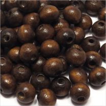 Perles en Bois 8mm Marron foncé