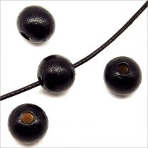 Perles en Bois 10mm Noir