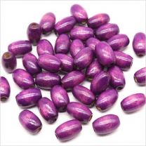 Perles Ovales en Bois Violet