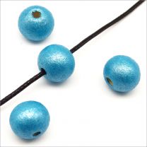 Perles en Bois 10mm Turquoise