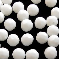 Perles à FACETTES 8mm en Cristal de Bohème Beige