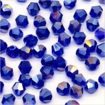 Perles Tchèque Toupies en Cristal 4mm Améthyste AB