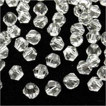 Perles Tchèque Toupies en Cristal 4mm Cristal