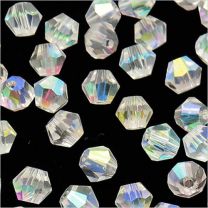 Perles Tchèque Toupies en Cristal 4mm Cristal AB